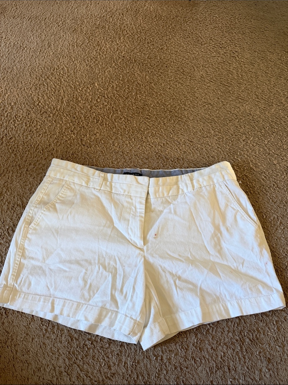 Women’s White Cotton Shorts